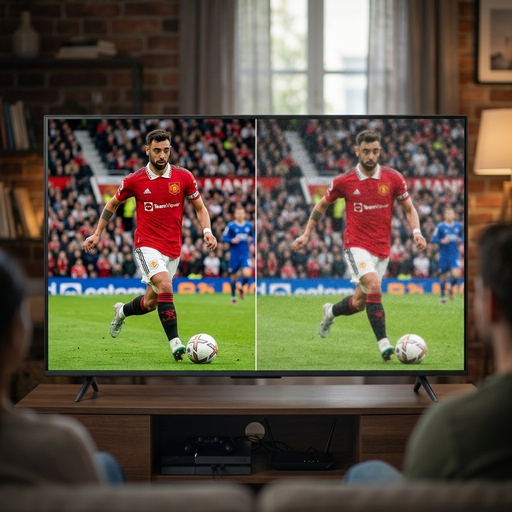 Comparação visual impressionante de qualidade 4k no teste iptv 7 dias